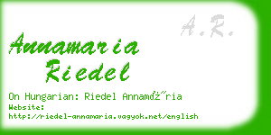 annamaria riedel business card